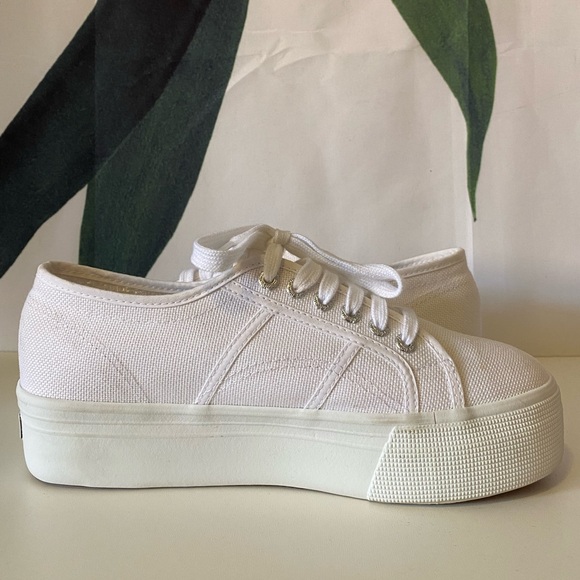 Superga 2790 Lace Up Canvas Platform Sneakers - Picture 11 of 16